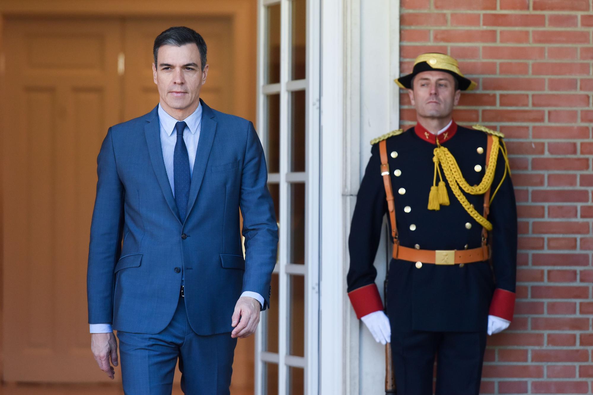 Pedro Sánchez, en el palacio de la Moncloa.