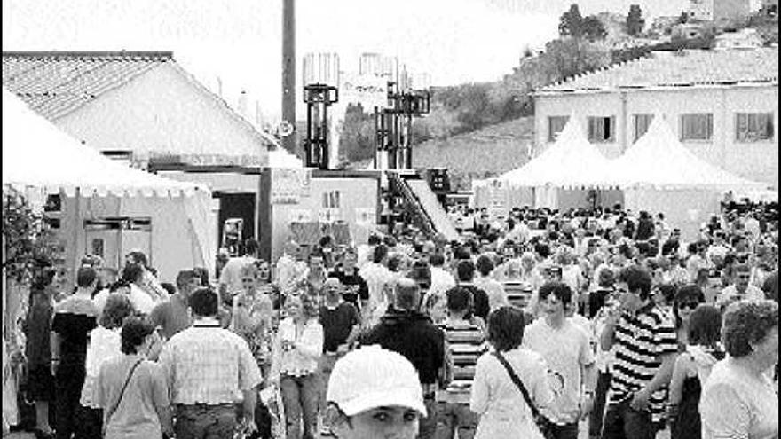 Asistentes a la Feria de Muestras de Tineo en su última jornada.