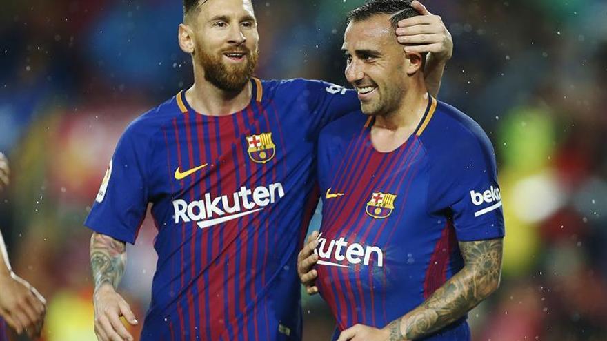 Alcácer salva al Barça y el partido 600 de Messi