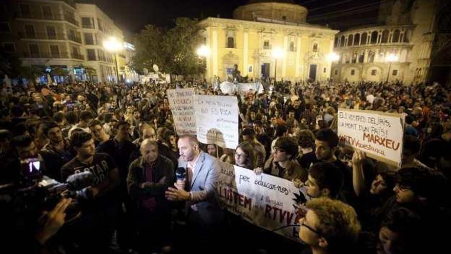 Concentraciones frente al Palau de la Generalitat