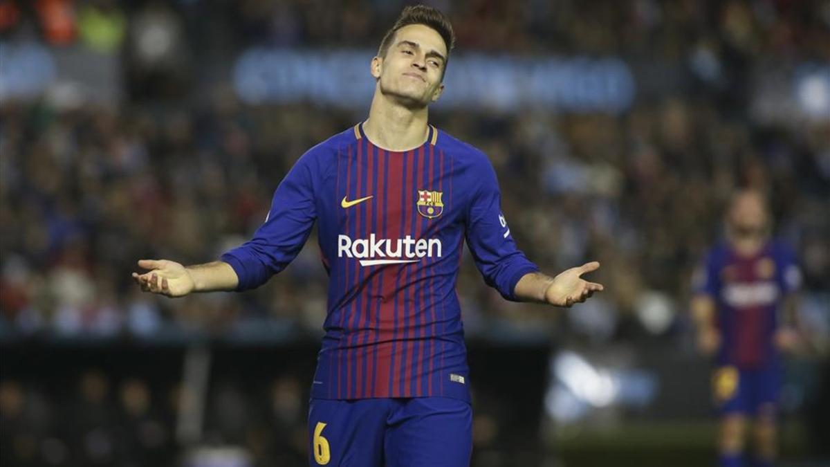 Denis Suárez se lamenta en el encuentro de ida de los octavos de Copa