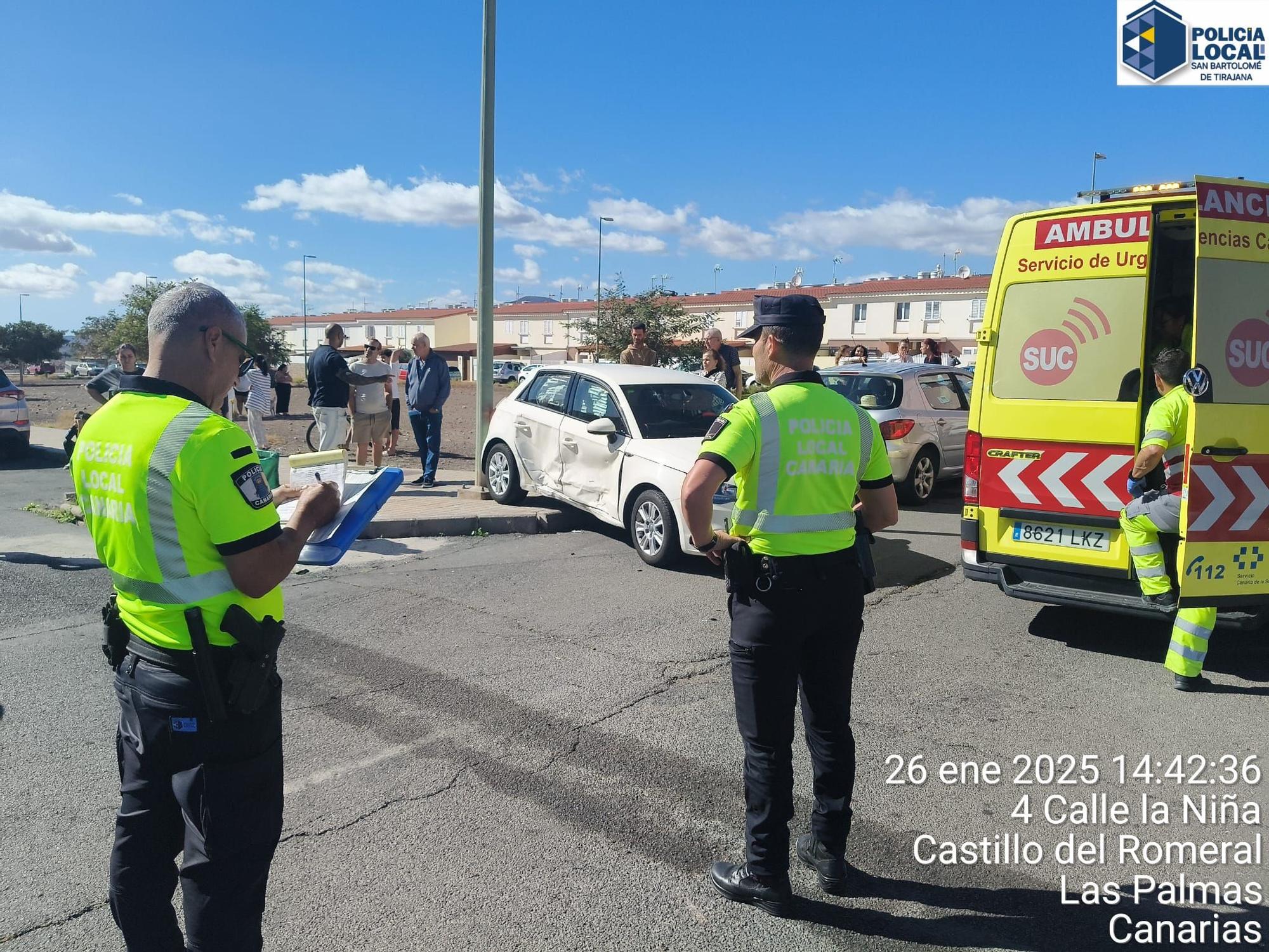 Accidente de tráfico en San Bartolomé de Tirajana