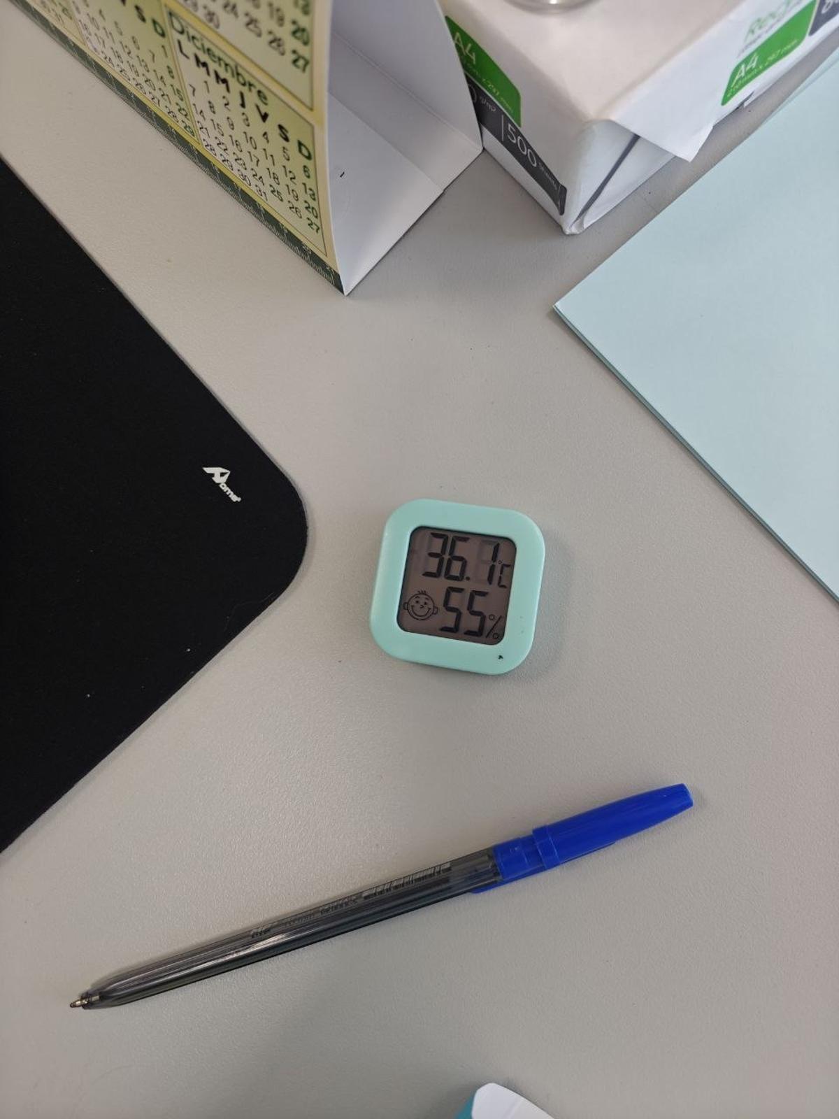 Imagen de la temperatura captada dentro de los juzgados.