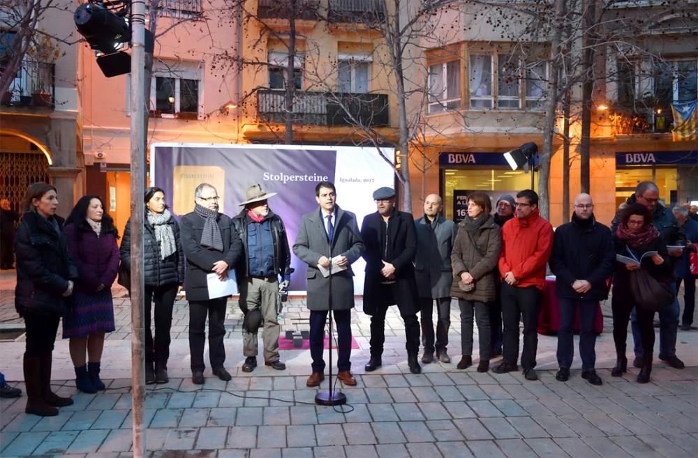 Igualada col·loca llambordes Stolpersteine