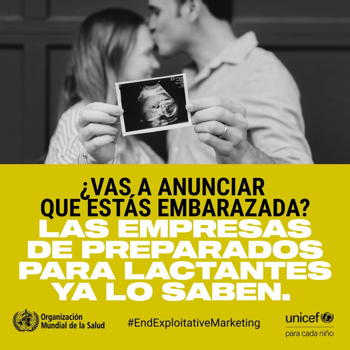 Cartel de la campaña por la Semana Mundial de la Lactancia Materna.