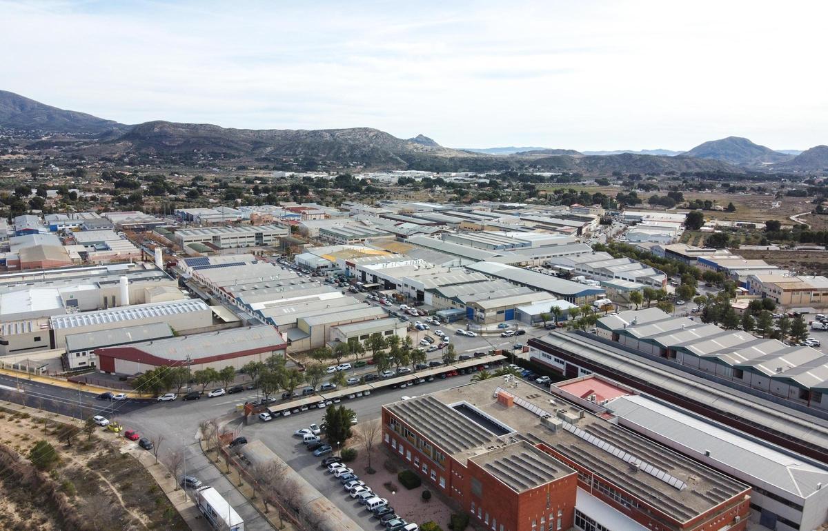 El polígono industrial Campo Alto, en el municipio de Elda.