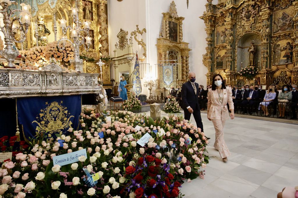 San Francisco acoge la misa en honor de la Dolorosa del Paso Azul de Lorca