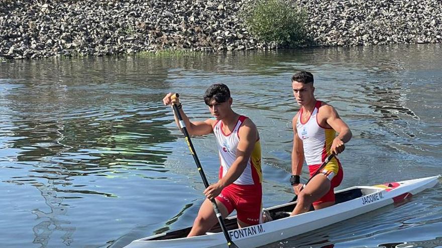 Fontán y Jácome se quedaron a menos de tres décimas de subirse al podio en el Mundial Sub-23.