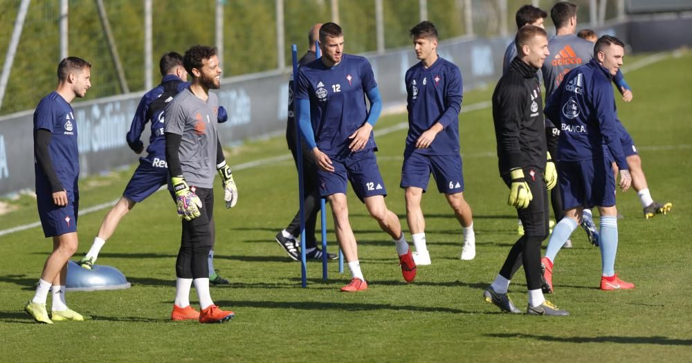 Sesión de entrenamiento, este lunes en A Madroa