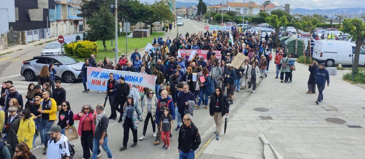 La salida de la marcha,
desde Rodeira. | G.N.