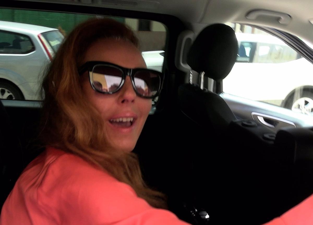 Rocío Carrasco, a su llegada al cementerio.