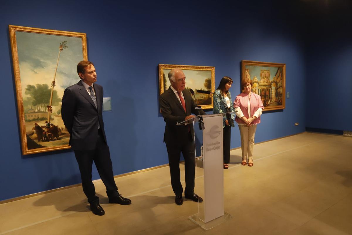 José Luis Rodrigo presenta la exposición, este jueves en el Museo Goya.