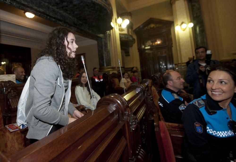 Pleno infantil sobre seguridad vial en A Coruña