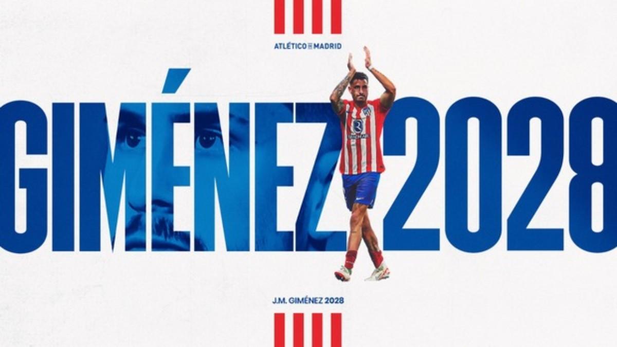 Giménez seguirá en el Atlético muchos años