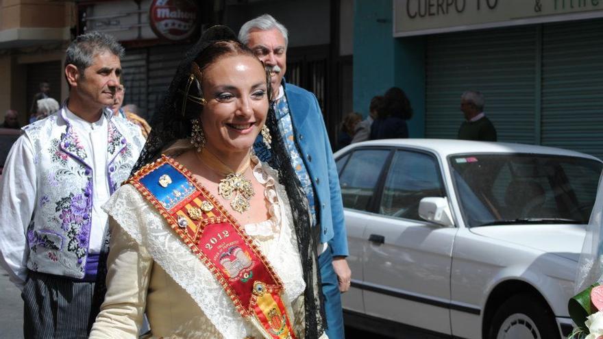 Gloria Caballero, cuando fue fallera mayor de Aras de Alpuente-Castell de Pop en 2012