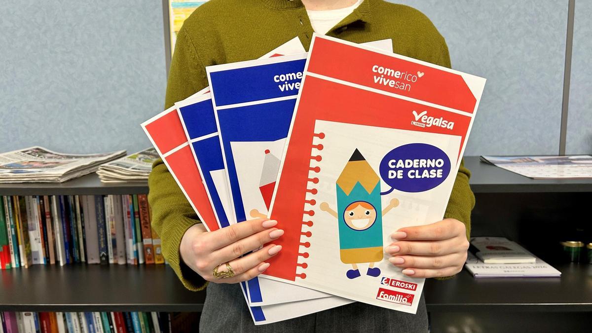 Cadernos «Come rico, vive san» de Vegalsa-Eroski.