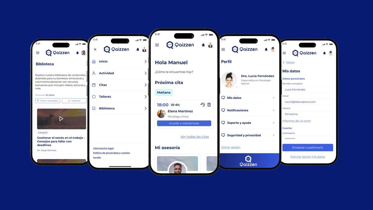 Qaizzen es un servicio digital que busca cuidar de la salud mental de los trabajadores
