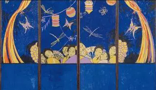 El biombo oriental que Dalí pintó con 19 años ve la luz: el Museo Reina Sofía lo ha restaurado para exhibirlo en su Figueres natal