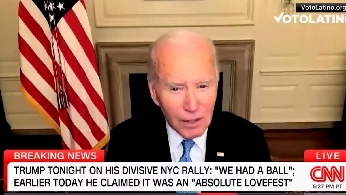 El presidente de EEUU, Joe Biden, durante sus declaraciones sobre los votantes de Trump.
