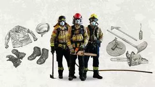 Así va equipado un bombero forestal para hacer frente a la ola de incendios