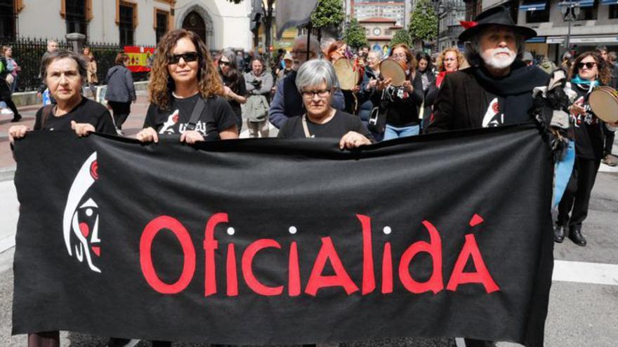 Manifestación, el sábado en Oviedo, por la oficialidad.