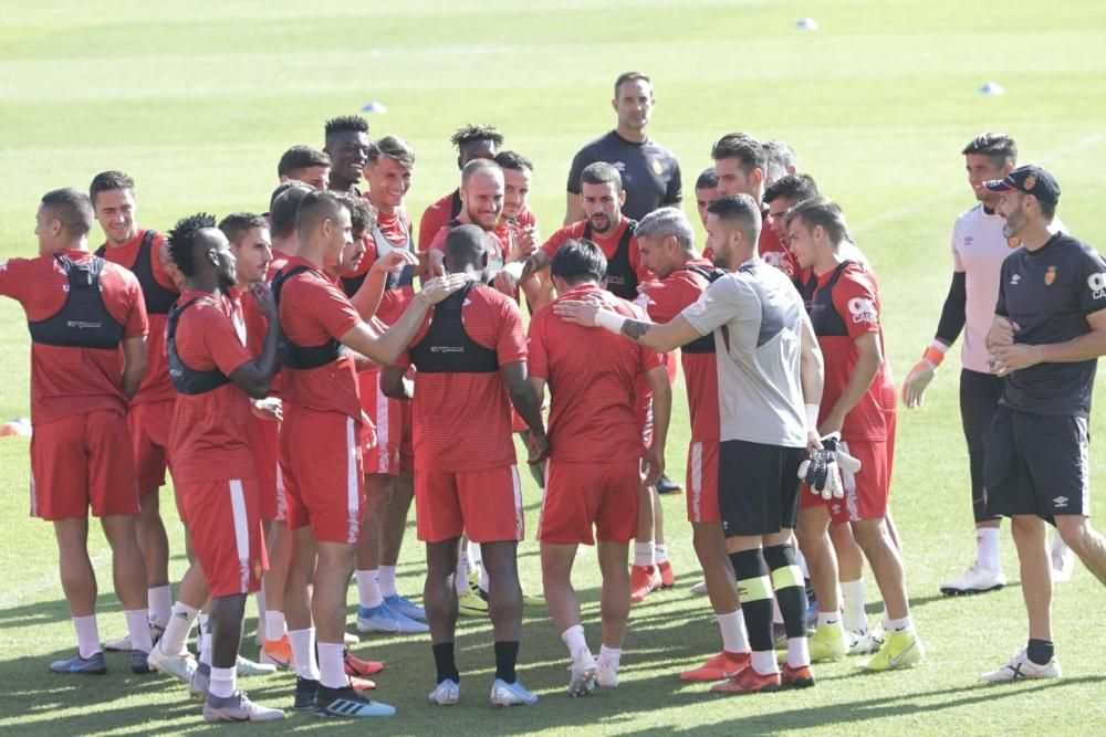 Primer entrenamiento de Kubo con el Mallorca