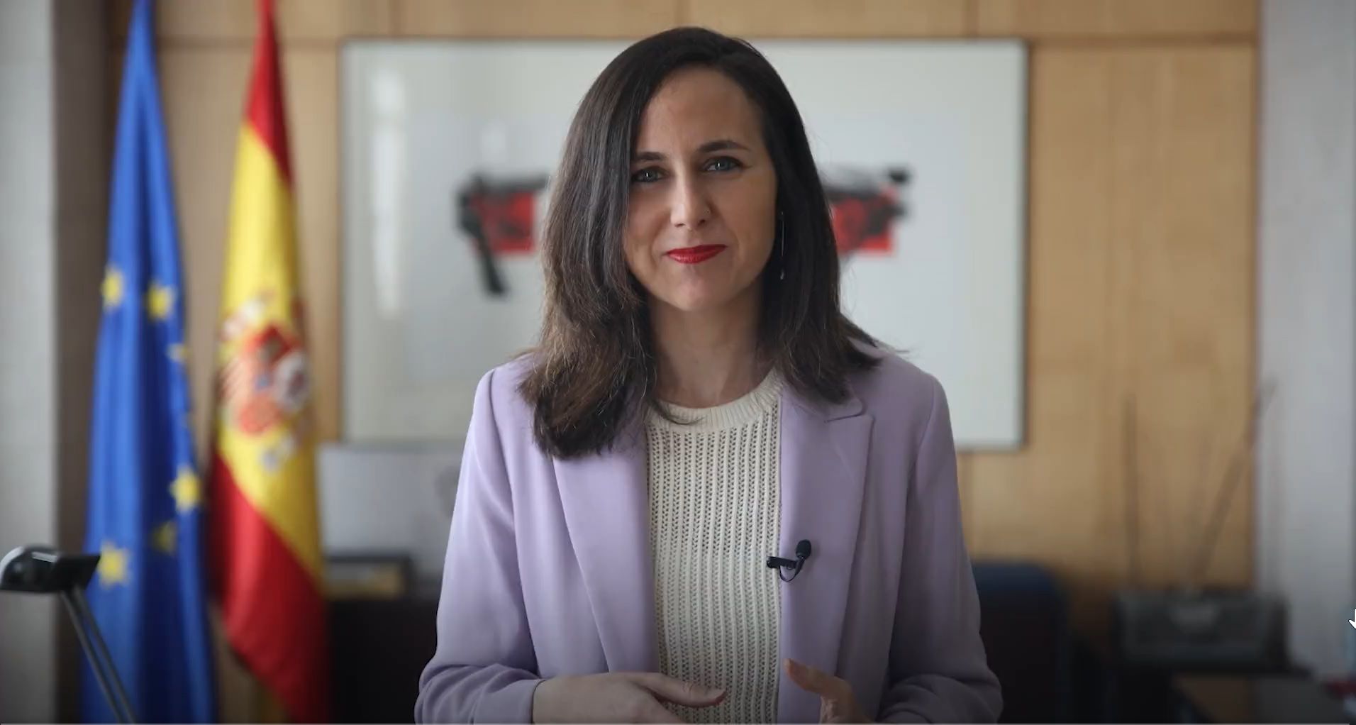 Ione Belarra en un vídeo presentando la Ley de Familias