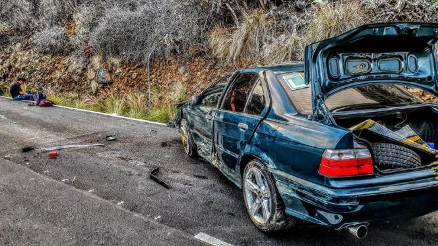 Imagen del estado en el que quedó el vehículo tras el accidente.