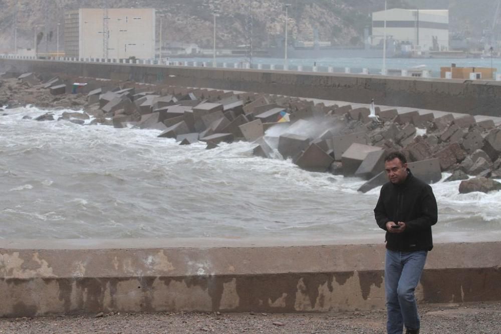 La borrasca Ana, a su paso por Cartagena