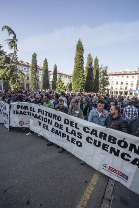 Concentración de sindicatos mineros en Oviedo