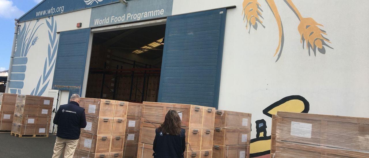 Nave del Programa Mundial de Alimentos, en el Puerto de La Luz