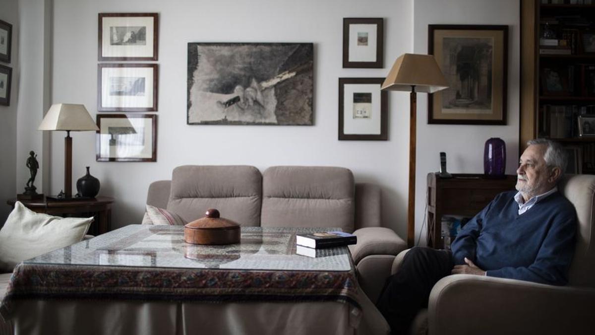 José Antonio Griñán, en su casa en Sevilla.