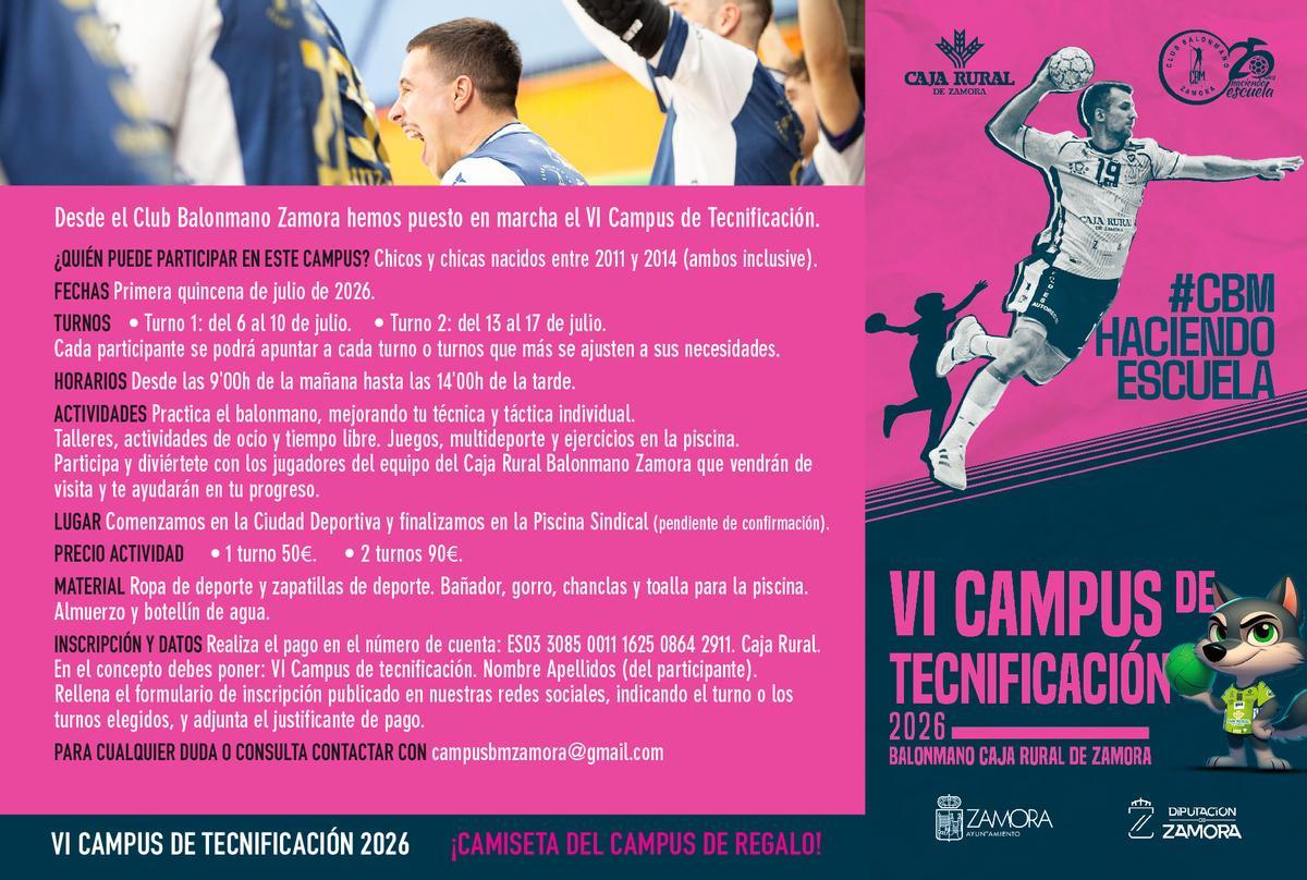 El Balonmano Zamora abre las inscripciones de sus campus de verano ...