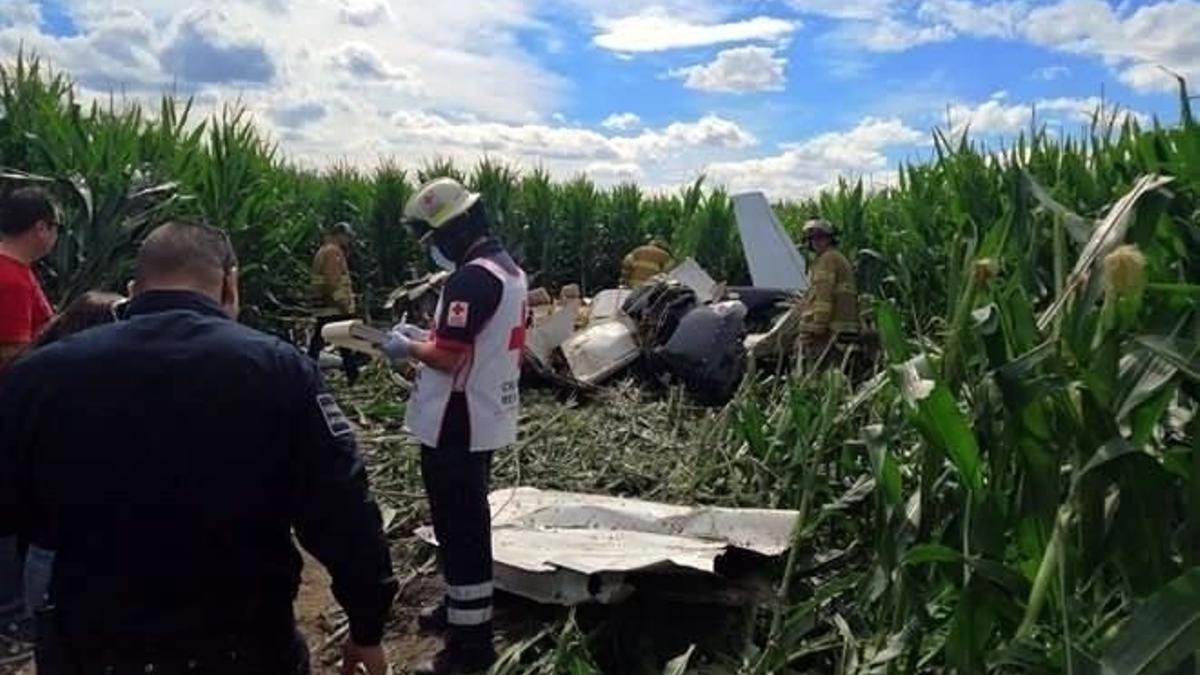 Avioneta accidentada.