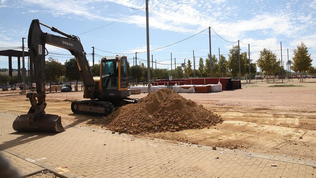 Obras en el recinto de El Arenal.