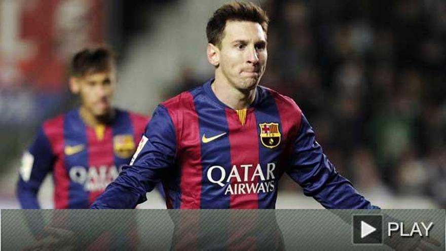 Goleada del Barcelona al Elche con Messi y Neymar al frente