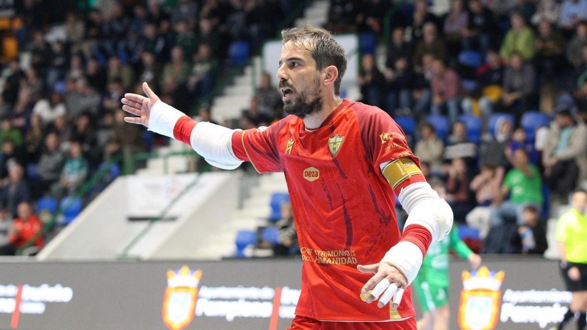 Fabio, en el encuentro jugado en el pabellón Anaitasuna.