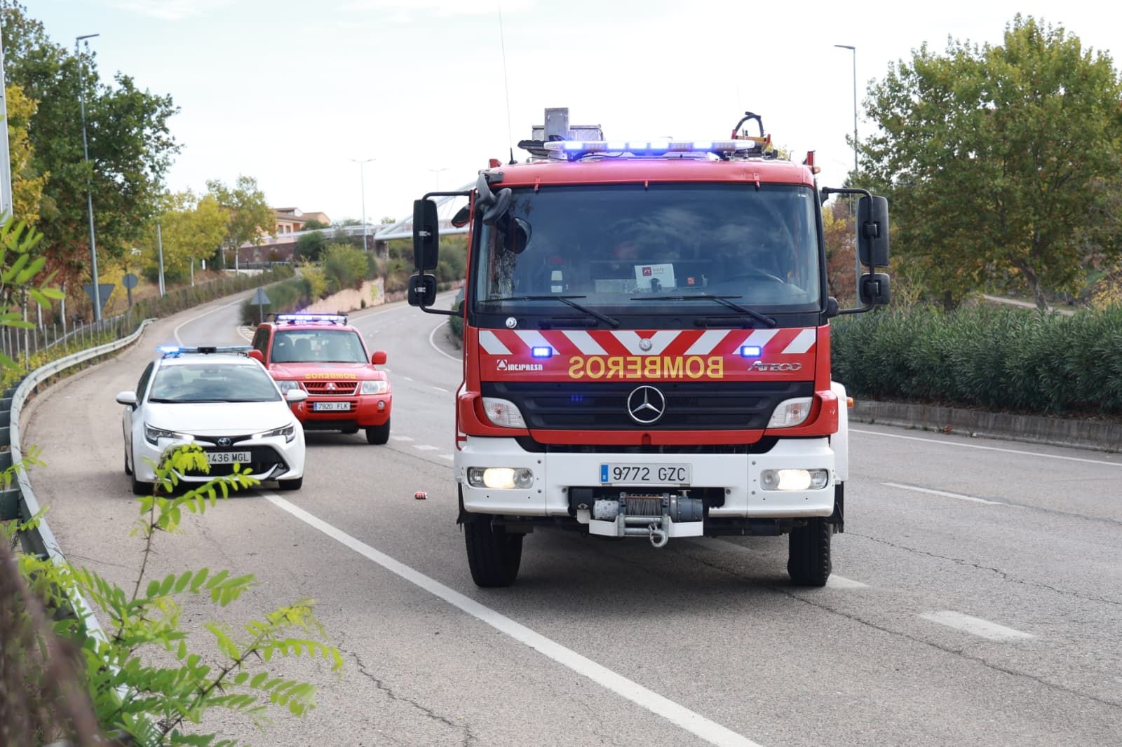 Accidente en la Ronda Norte de Cáceres