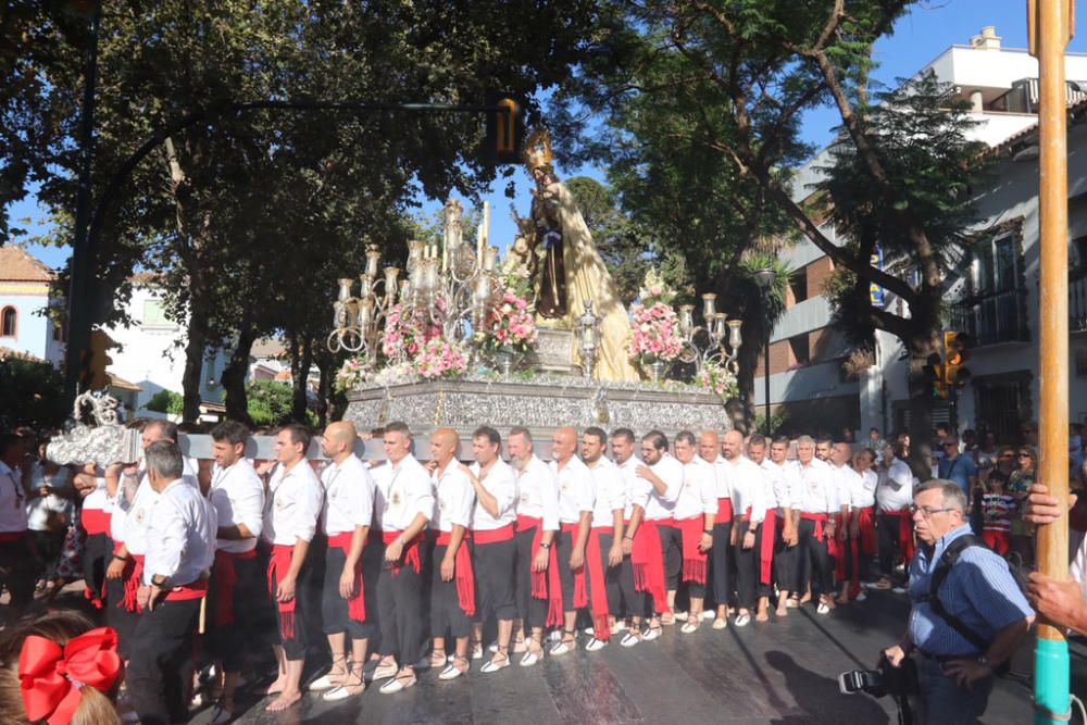 Las imágenes de la procesión de la Virgen del Carmen en el barrio de Pedregalejo.