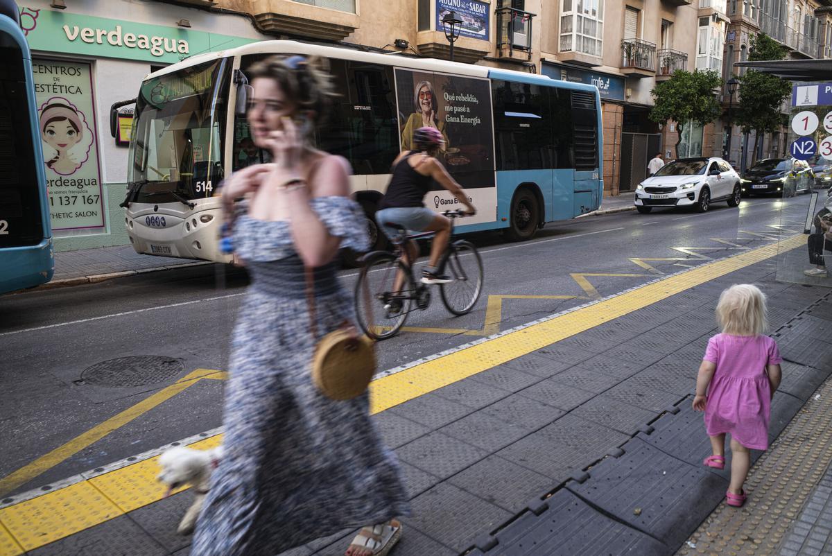 Vista de la calle Victoria, en Málaga