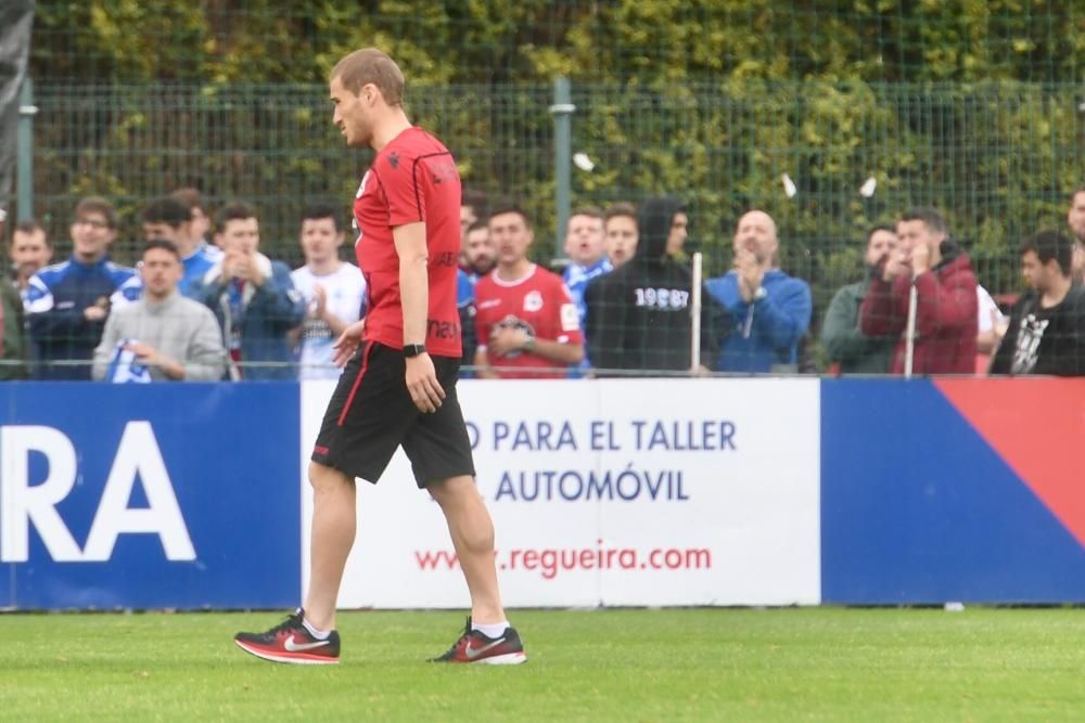 La afición, en la sesión antes de ir a Mallorca