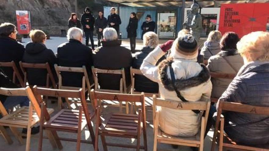 Un moment de l&#039;acte d&#039;ahir al Parc Cultural de la Muntanya de Sal