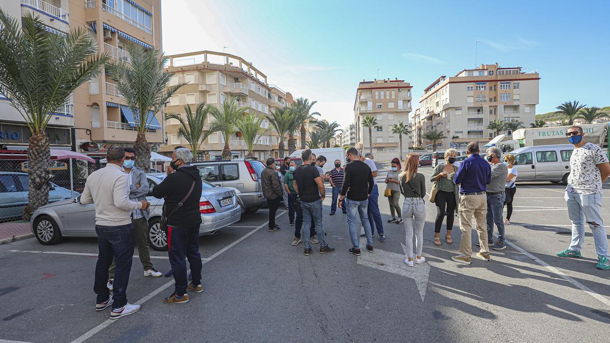 Imagen de una de las protestas de los comerciantes del mercadillo el pasado mes de septiembre