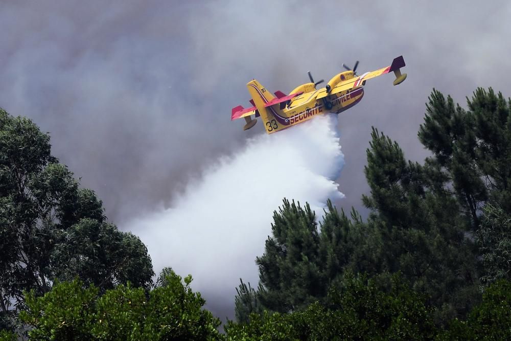 Incendio de grandes dimensiones en el centro de Portugal.