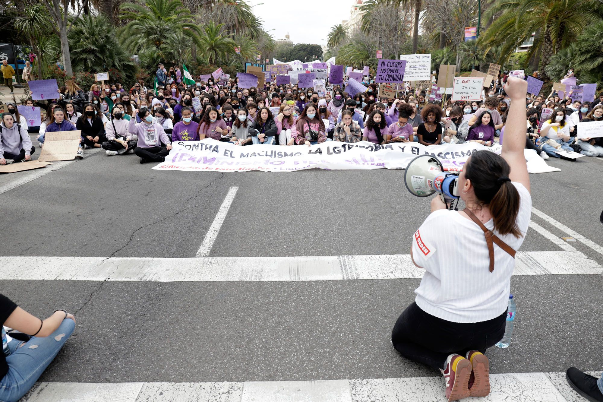 8M en Málaga | Las imágenes de la manifestación estudiantil por el Día de la Mujer