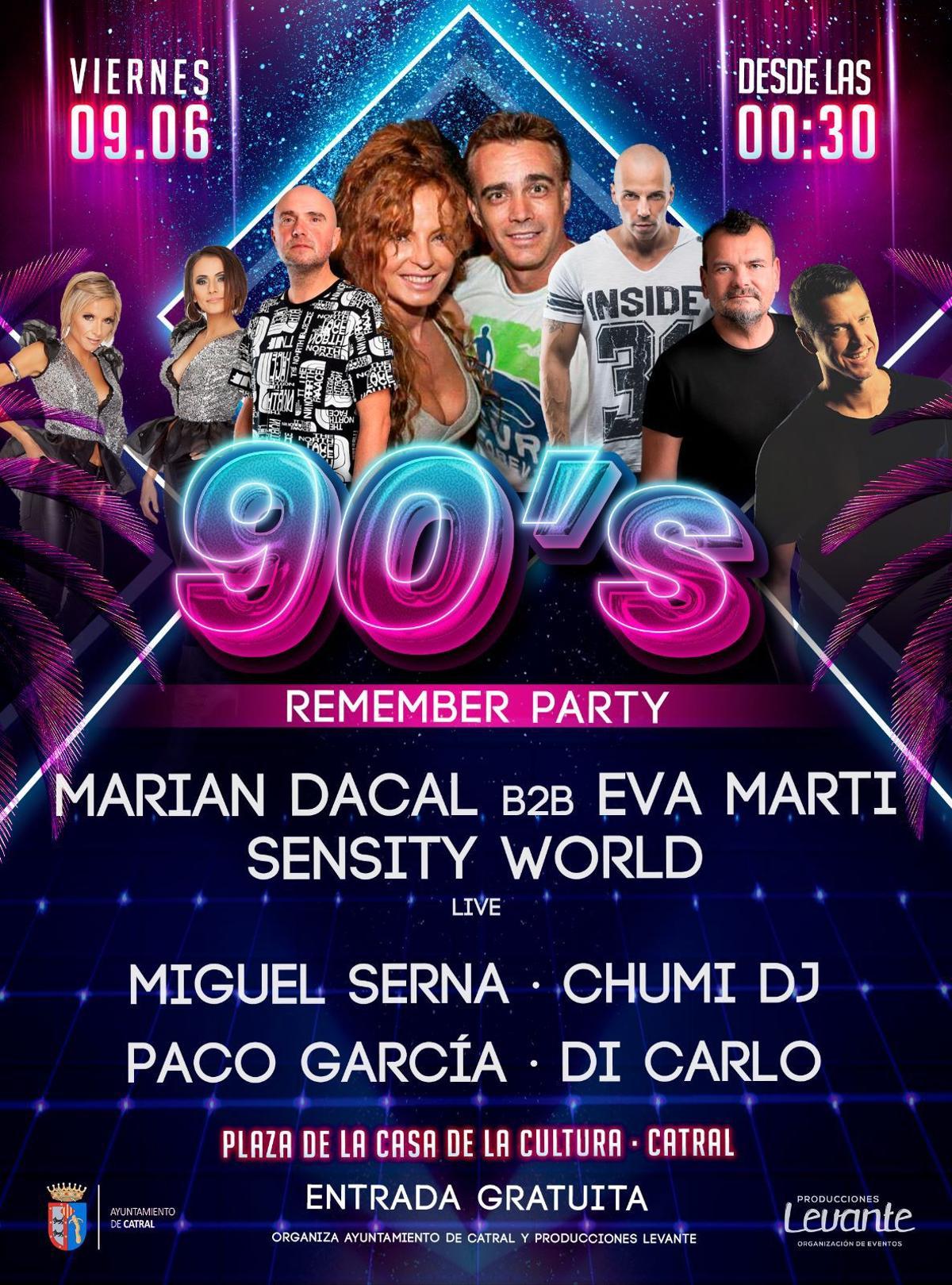 La Remember Party, una de los puntos fuertes de este año, donde la música de los 90’ será la protagonista.