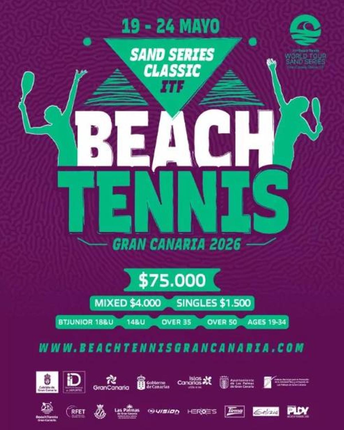 Cartel del Mundial de Tenis Playa 2026.