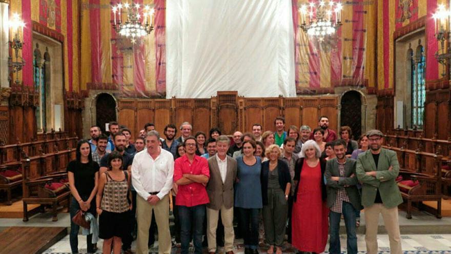 Recepción de alcaldes en el Ayuntamiento de Barcelona.