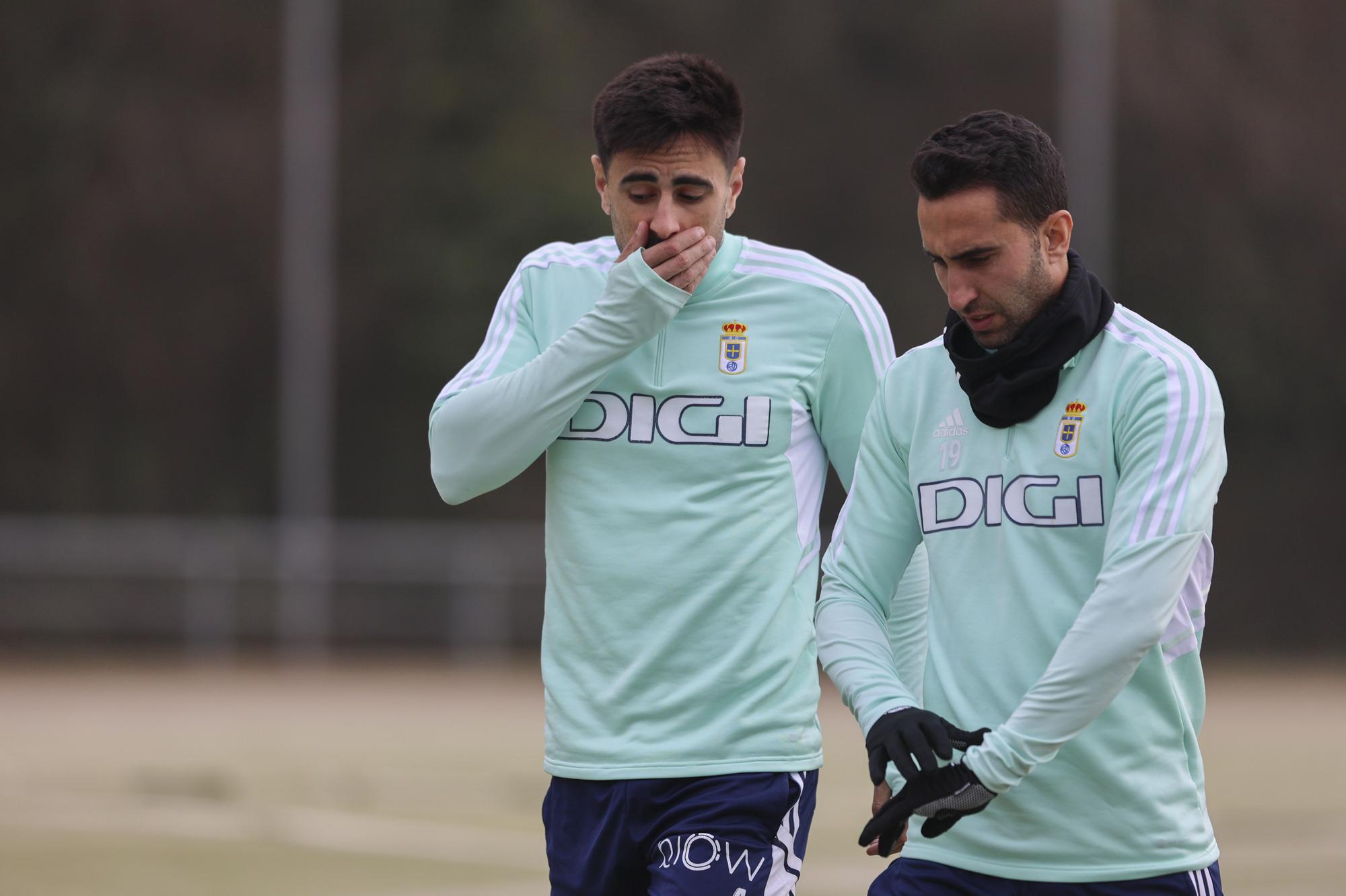 EN IMÁGENES: la vuelta al trabajo del Oviedo tras la derrota ante el Mirandés