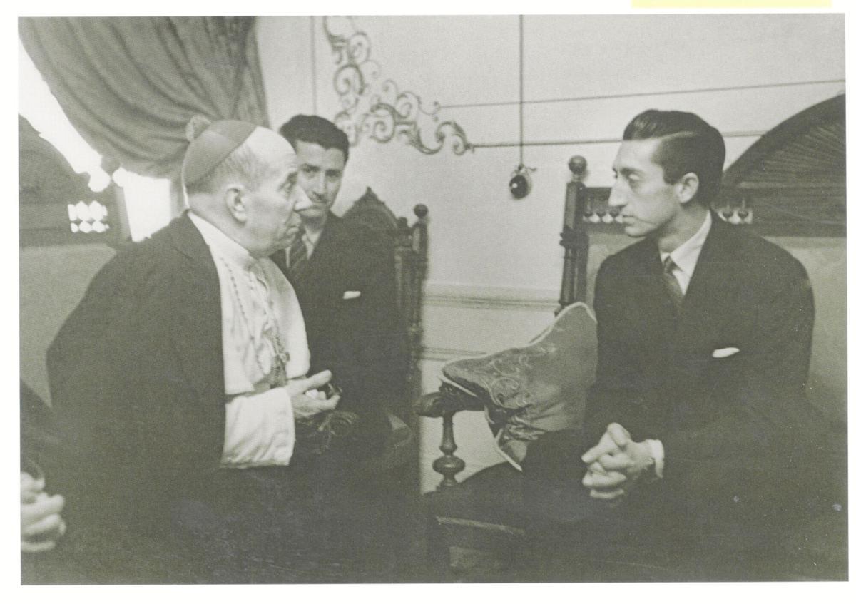Manolete con Fray Albino, obispo de Córdoba Manolete con Fray Albino, obispo de Córdoba